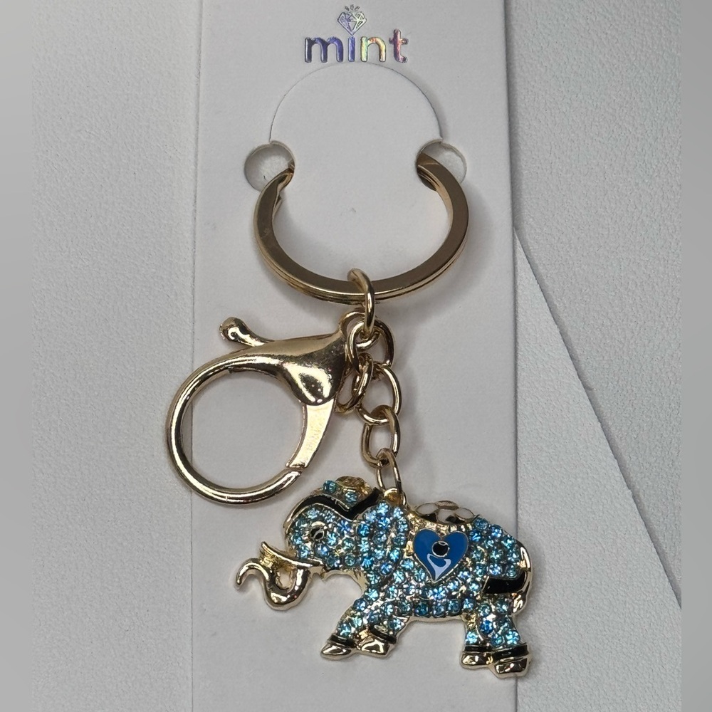 BAG CHARM Sparkling Fancy Elephant Keychain Collection